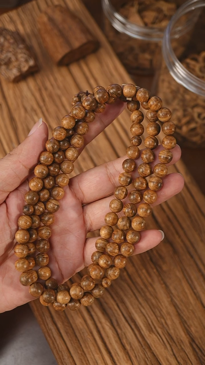 沉香手串越南老惠安红油老料0.91-34克+bn0816