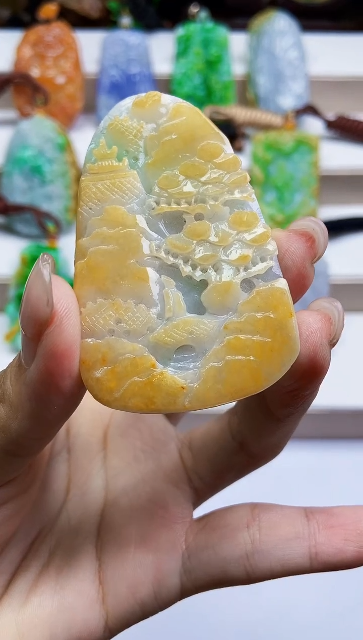 颈饰未镶嵌翡翠翡翠A货