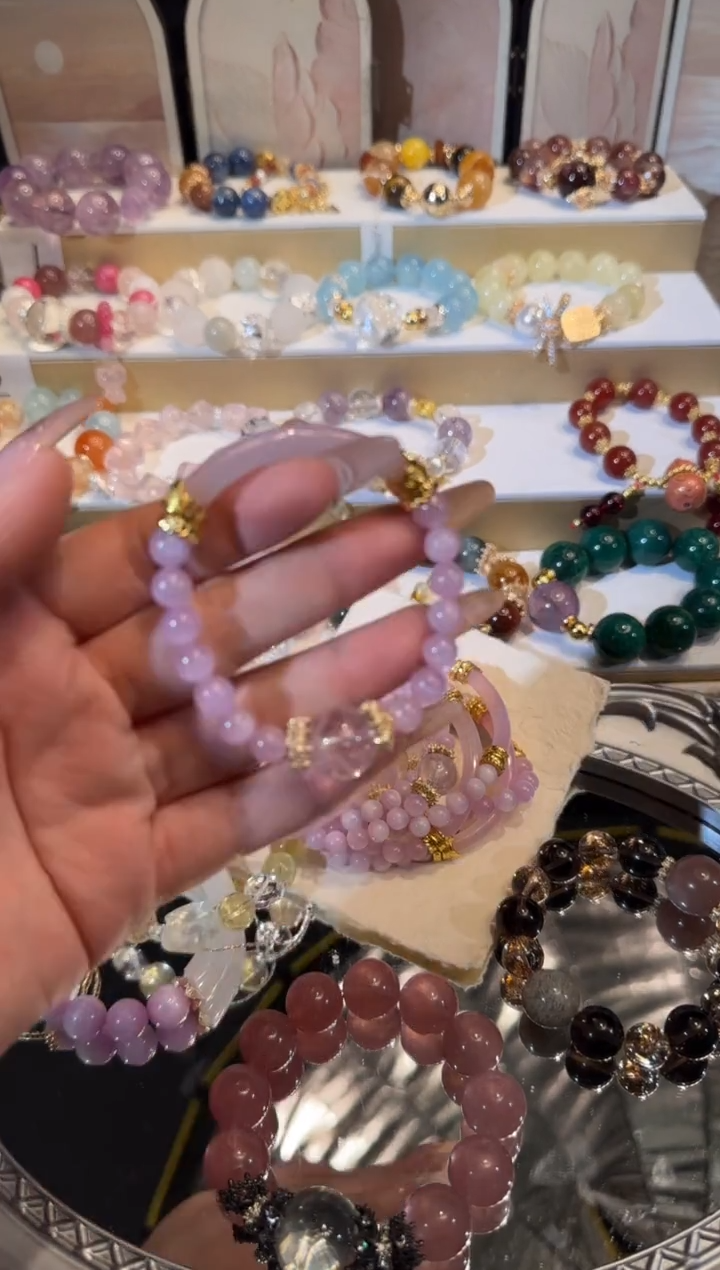 未镶嵌锂辉石手串多样性发一