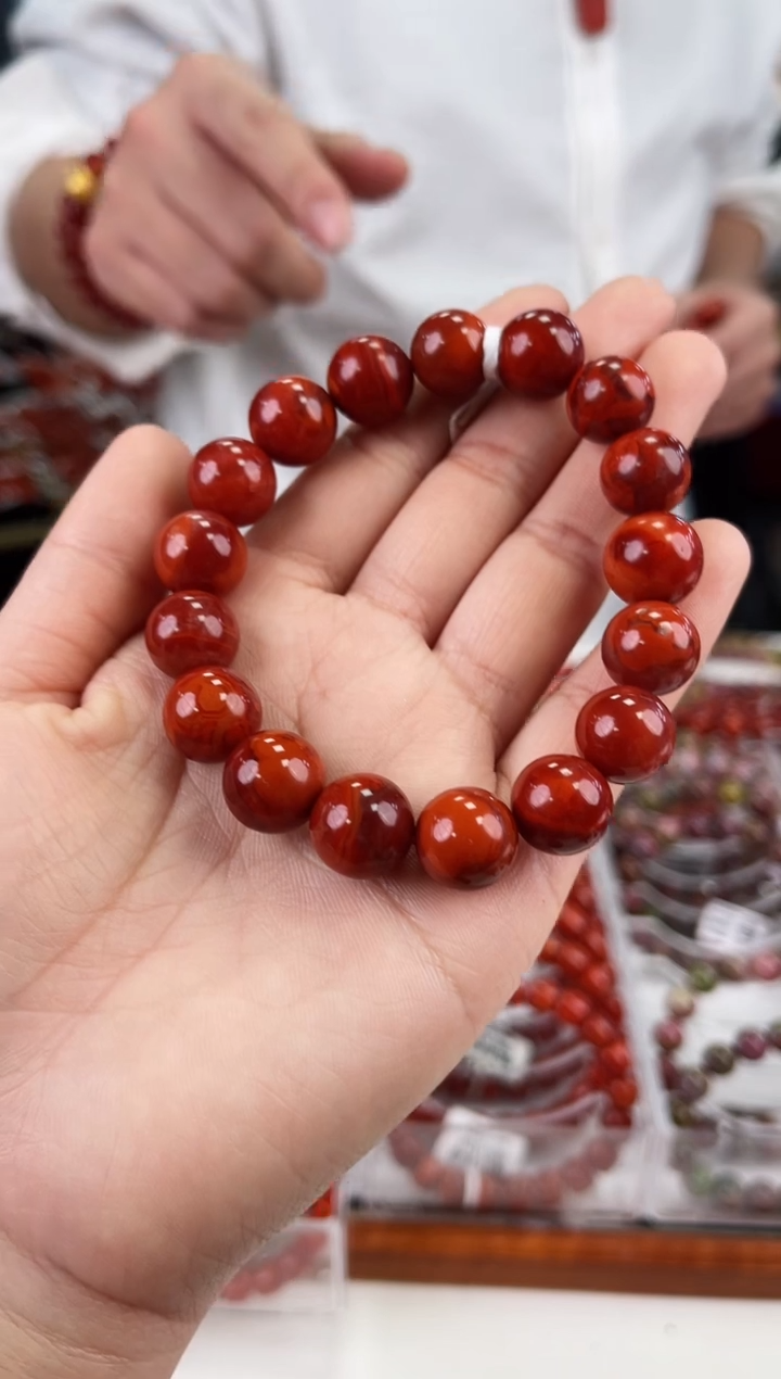 【闪购商品】南红玛瑙瓦西手串12+未镶嵌一个/条