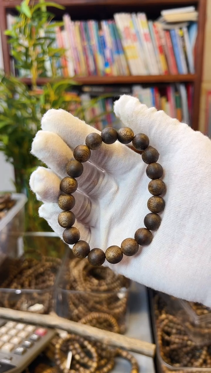 【闪购商品】沉香手串棋楠圆珠单圈