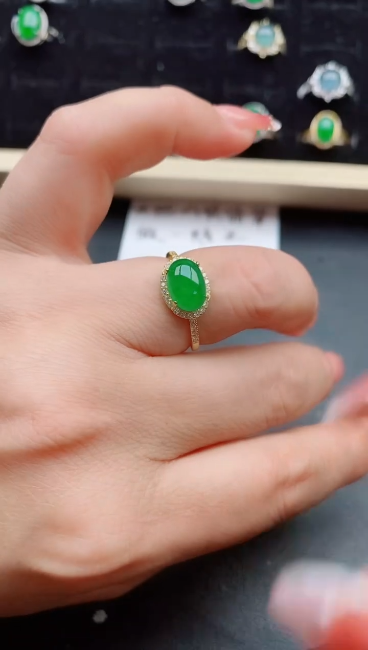 【闪购商品】翡翠戒指银S925镶嵌111111111