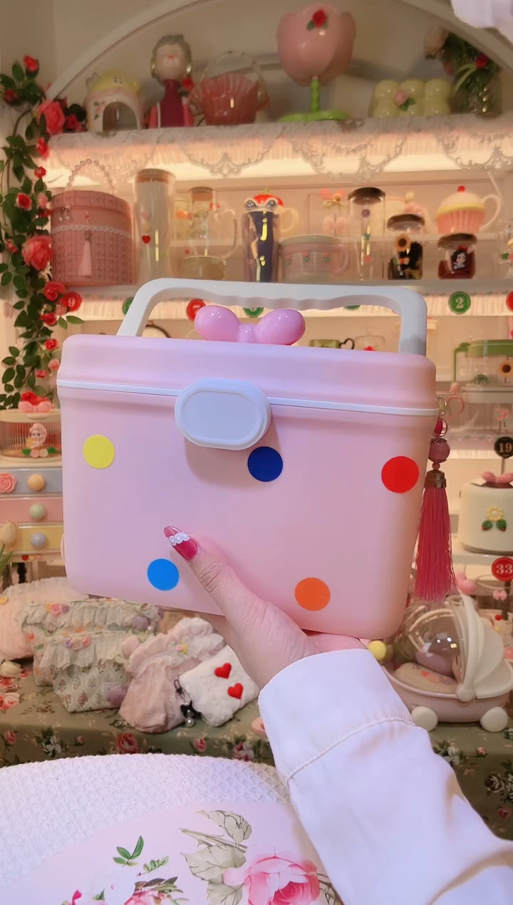 便携药箱粉色—手工制作品质好！