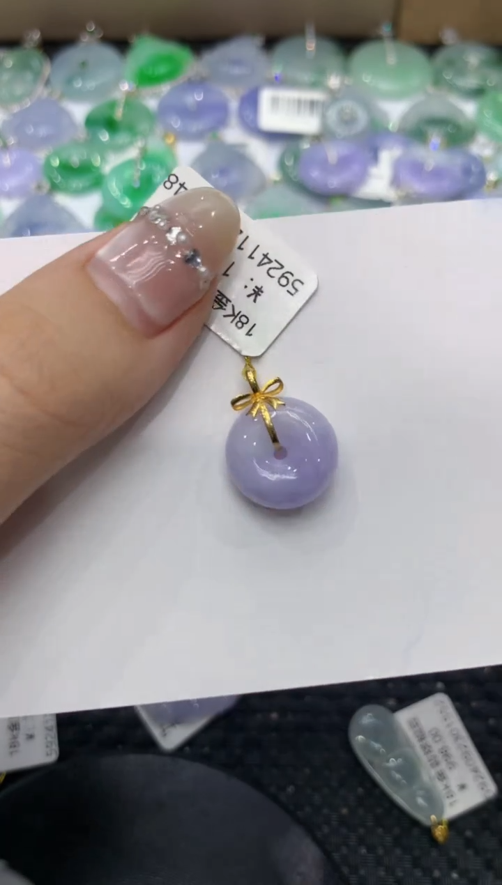 【闪购商品】翡翠颈饰18K金镶嵌222222222