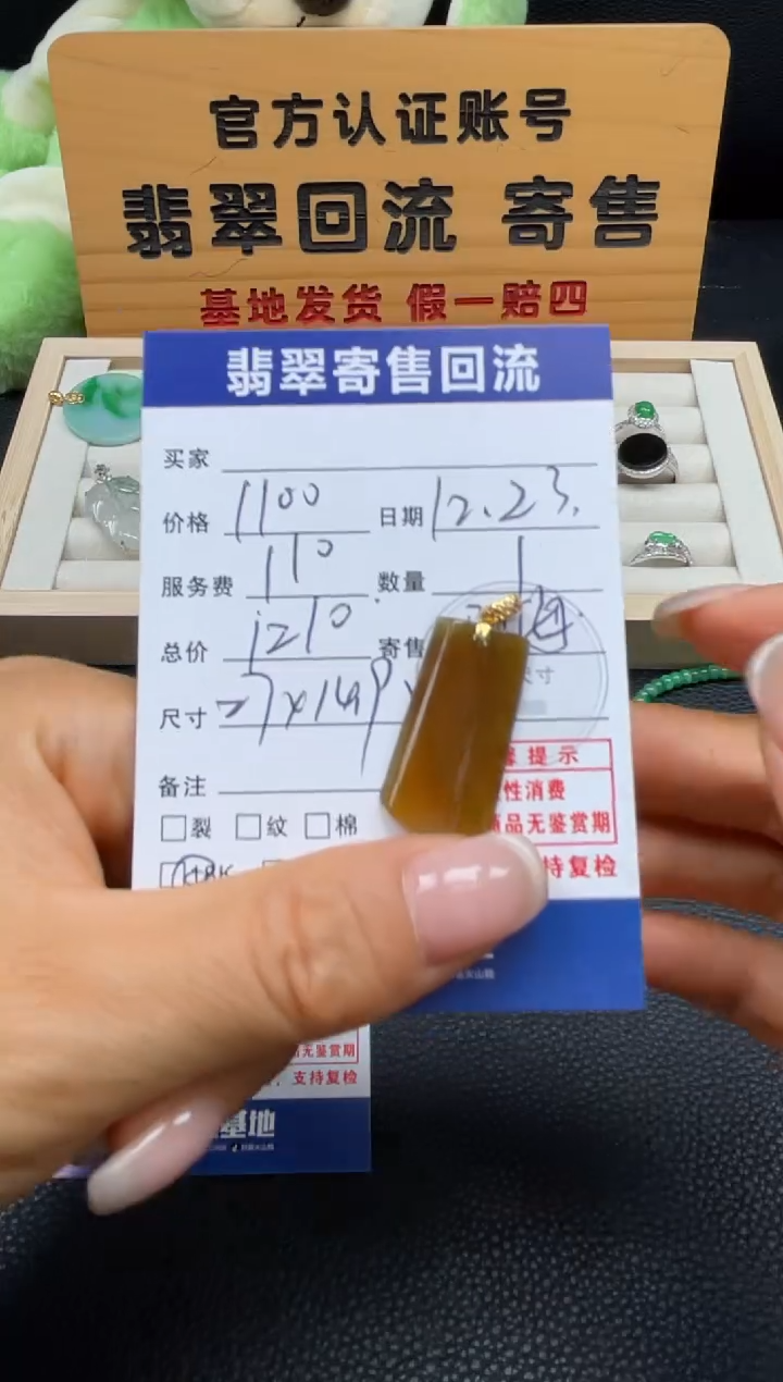 颈饰18K金镶嵌翡翠10152402