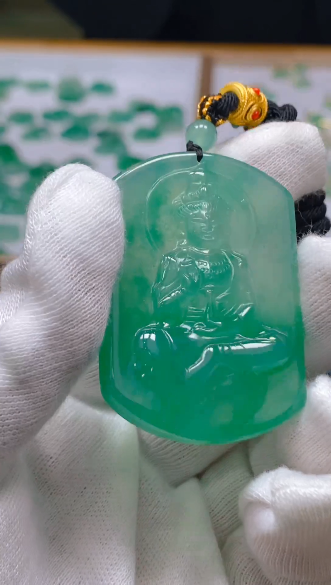 【闪购商品】石英质玉颈饰未镶嵌冰美人非洲翠A货冰种017