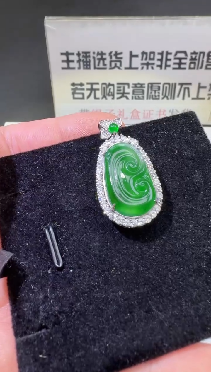 【闪购商品】翡翠颈饰银S925镶嵌00061864