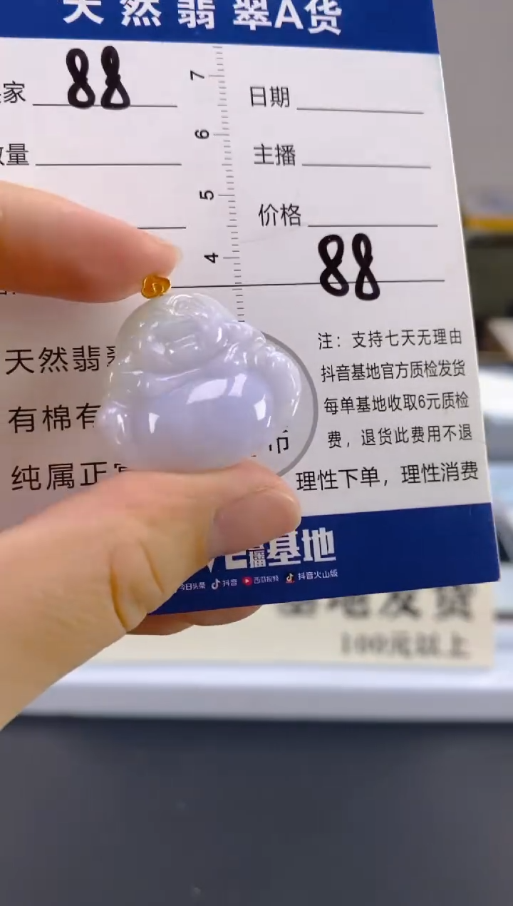 【闪购商品】翡翠颈饰18K金镶嵌天然A货翡翠