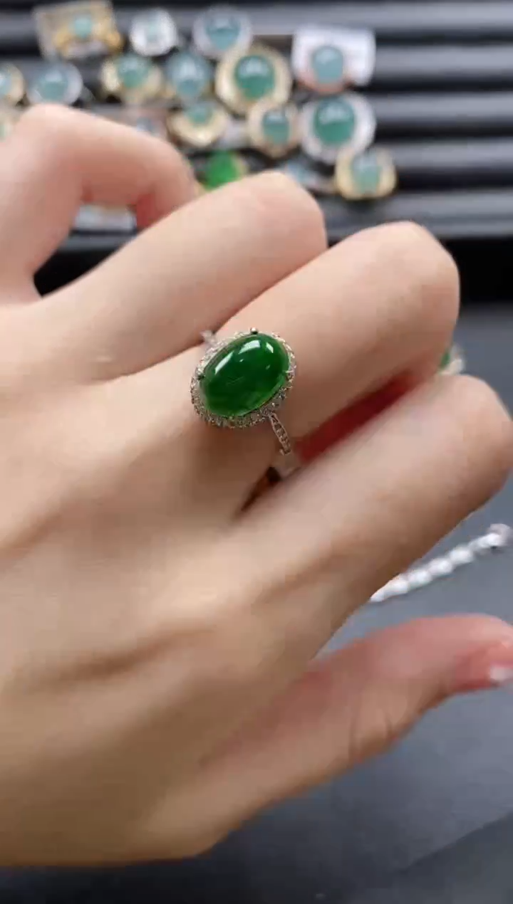 【闪购商品】翡翠戒指银S925镶嵌51151