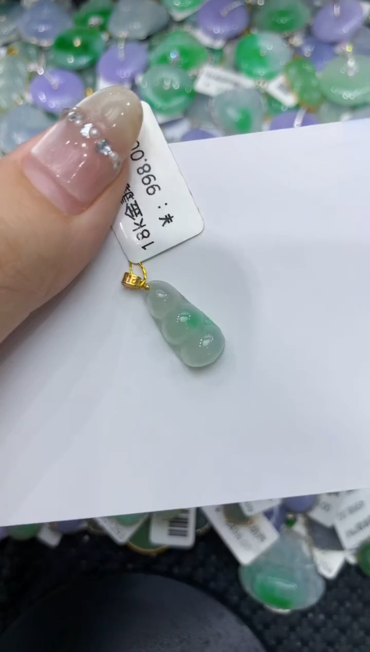 【闪购商品】翡翠颈饰18K金镶嵌222222222