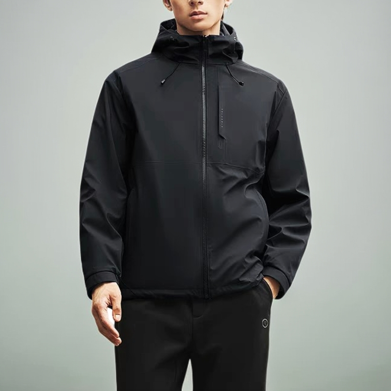 【夹克衫65838】男士秋季冲锋衣城市户外防风保暖连帽款夹克衫