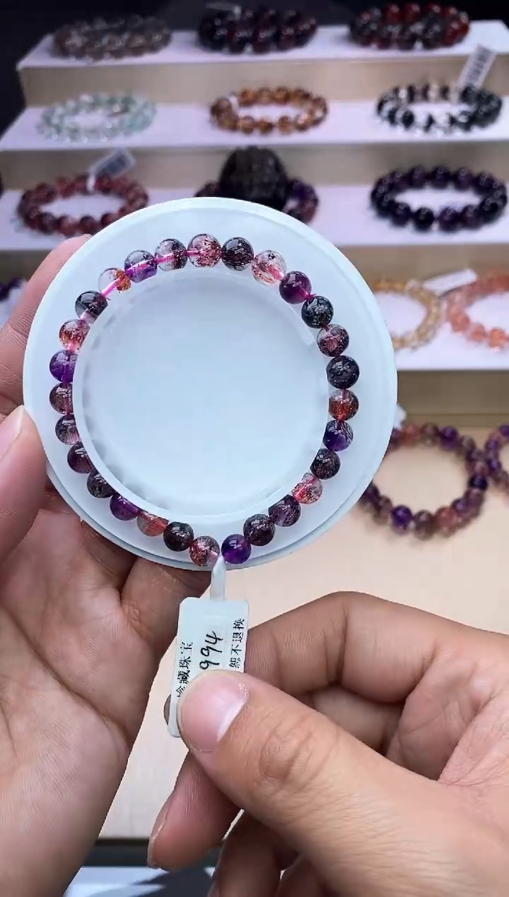 【闪购商品】水晶手链未镶嵌黑加仑超七单圈6m+