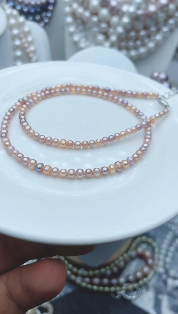 【闪购商品】淡水珍珠颈饰钛钢1