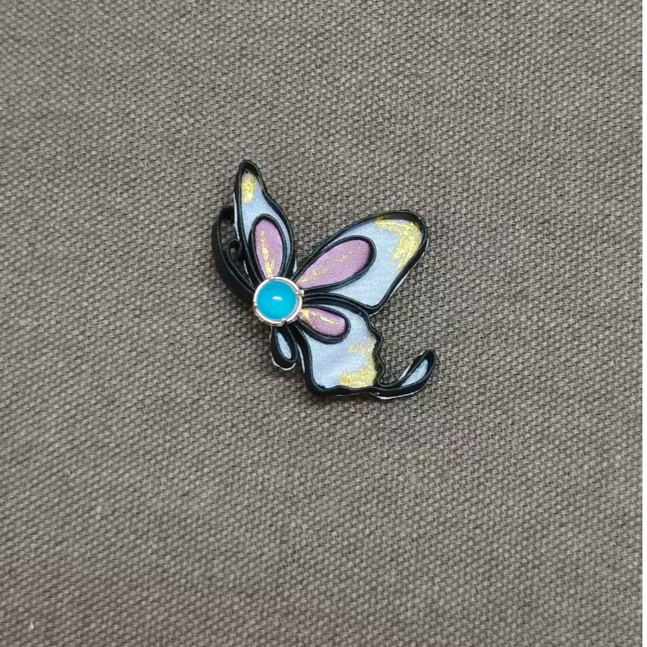 非金属布艺胸针 非遗旗袍唐装手工蝴蝶编制扣子盘扣胸针