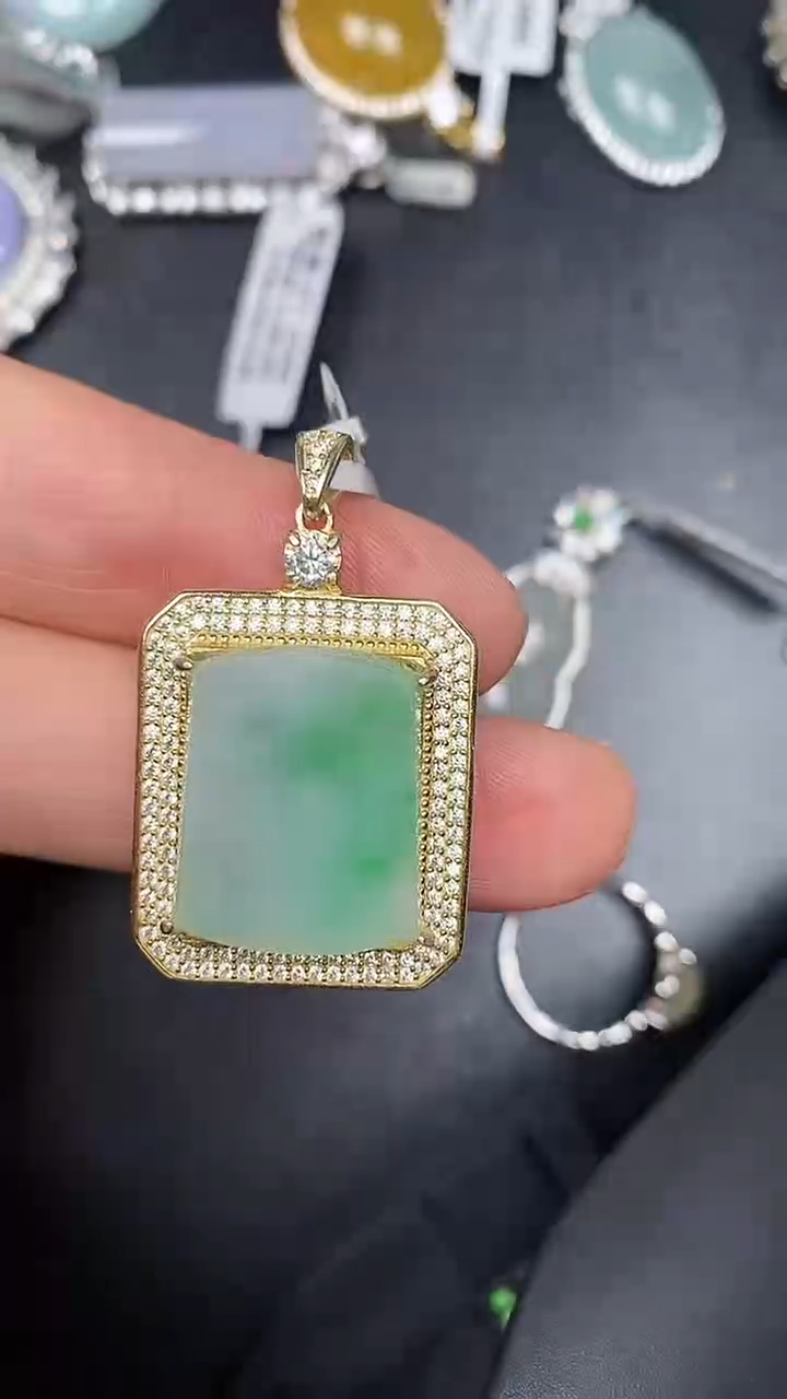 银S925镶嵌戒指翡翠1260