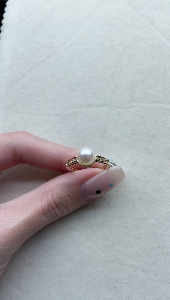 【闪购商品】海水珍珠戒指银S925镶嵌Y115