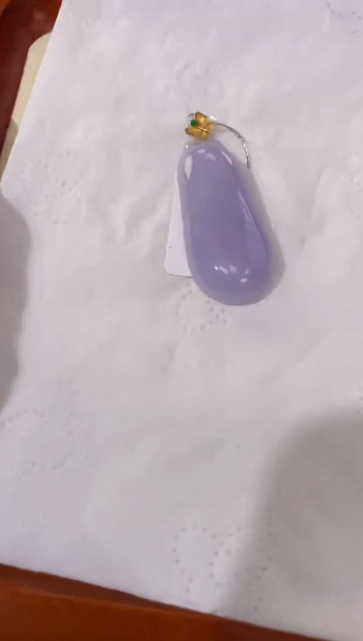 【闪购商品】翡翠颈饰18K金镶嵌天然缅甸a货翡翠