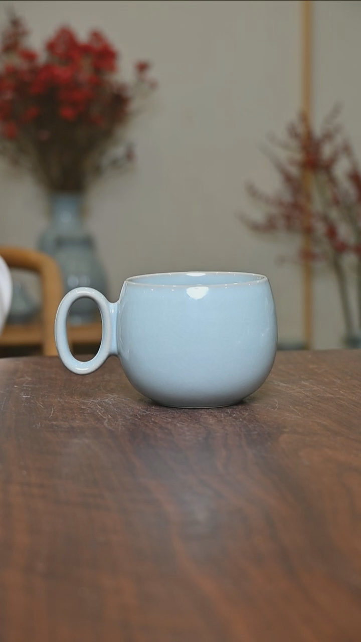 【闪购商品】其他如意杯350毫升 天青釉 无款