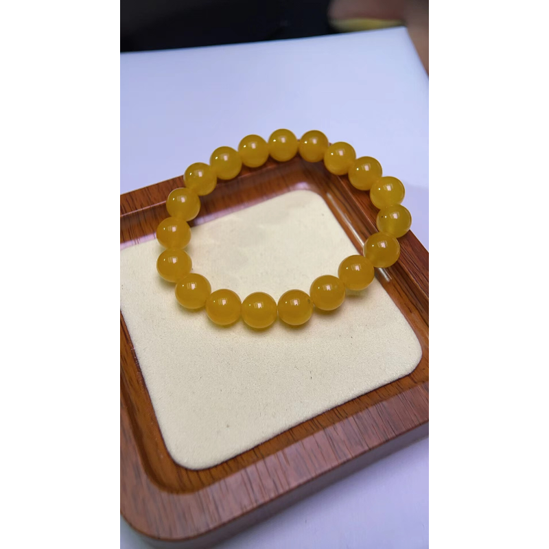 A296黄色翡10mm手串时尚百搭男女款多样发货其一