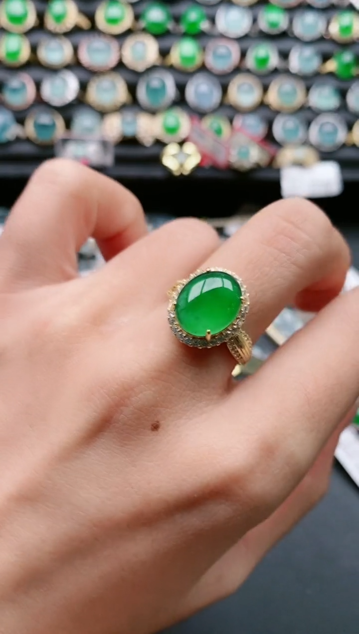 【闪购商品】翡翠戒指银S925镶嵌1111