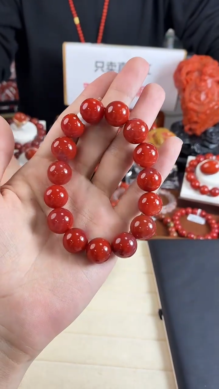 未镶嵌瓦西手串14mm南红玛瑙一个/条