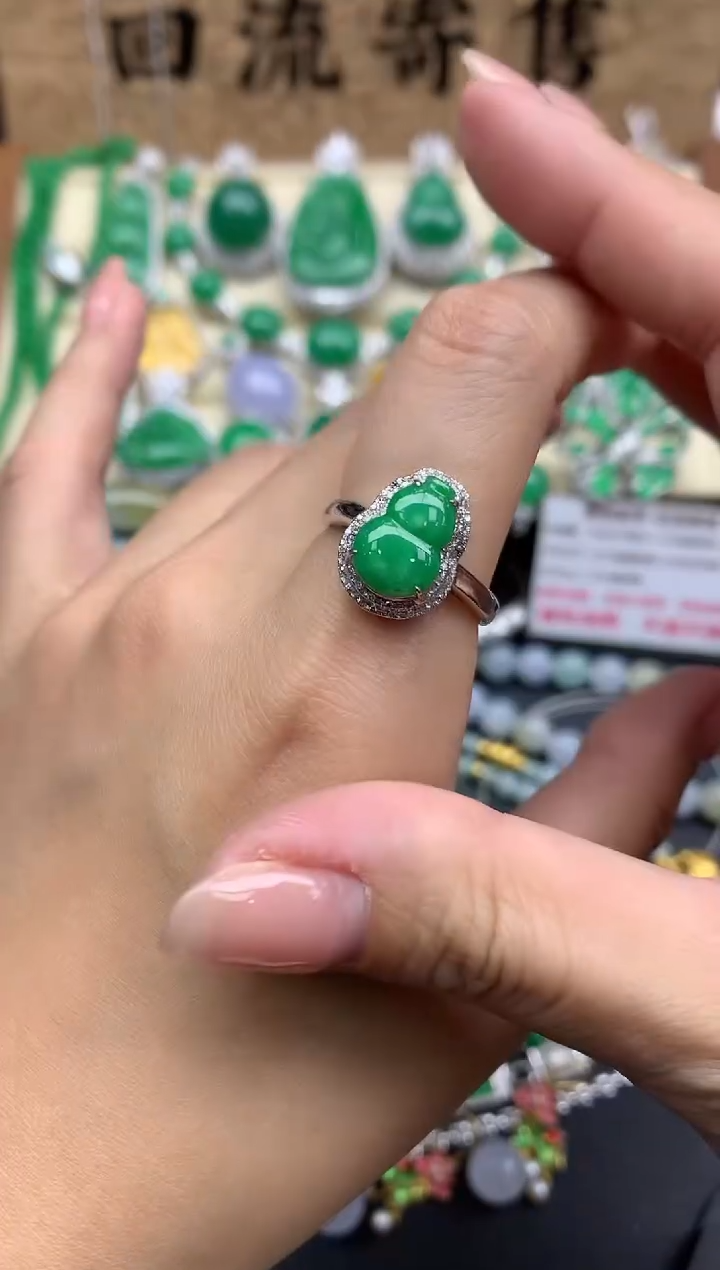 【闪购商品】翡翠戒指18K金镶嵌332-中国好珍宝