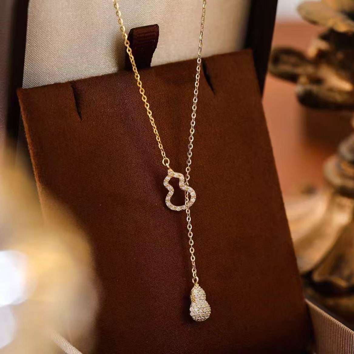 新款福禄项链欢喜葫芦锁骨链送女友送老婆送妈妈礼物