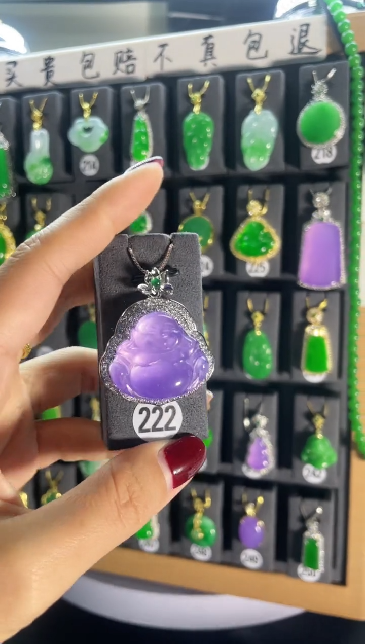 【闪购商品】翡翠耳饰银S925镶嵌222...