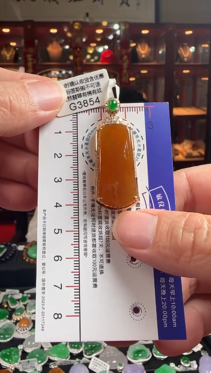 【闪购商品】翡翠颈饰18K金镶嵌G2503 红翡平安扣