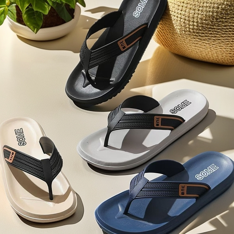 美人桥简约轻便人字拖