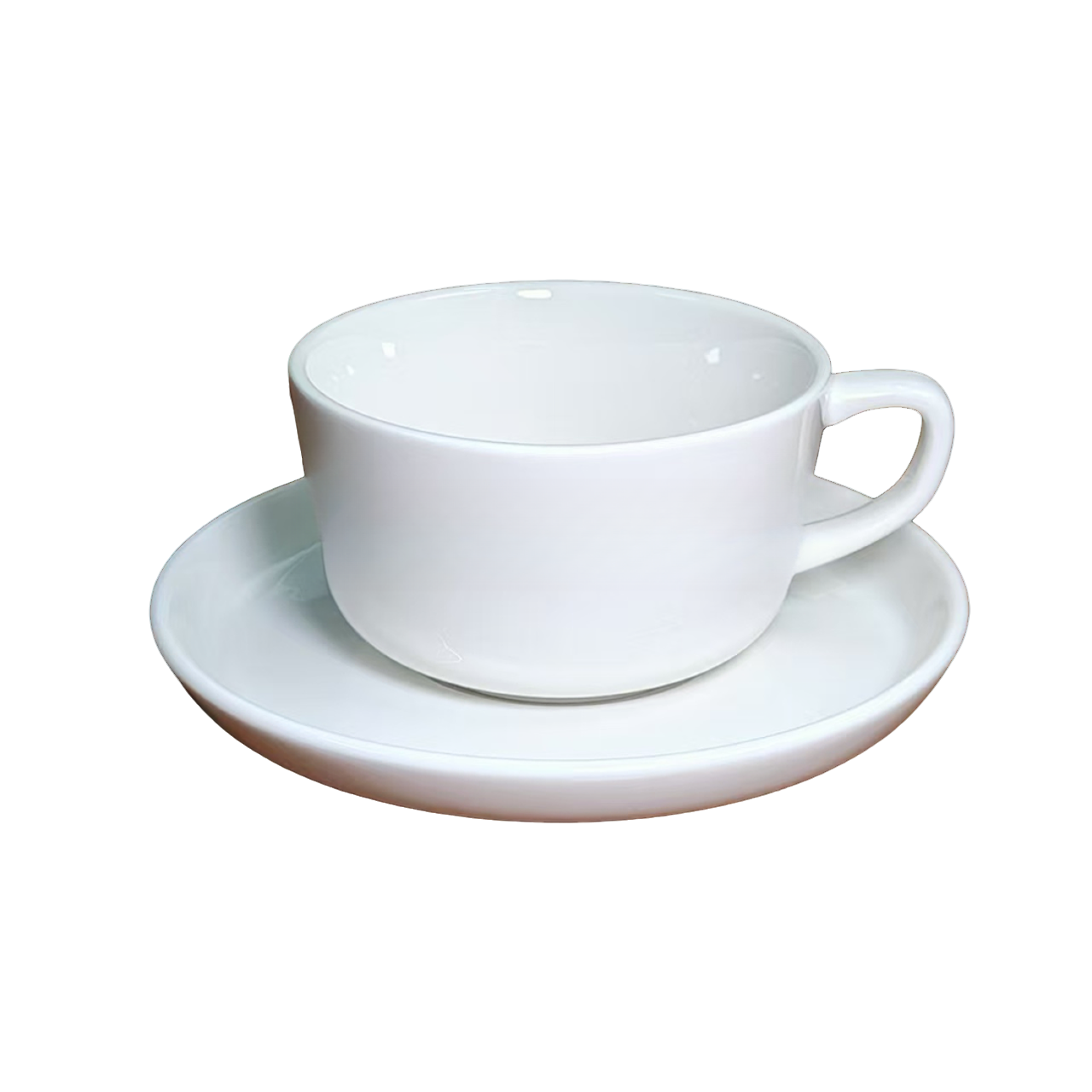 【ACK家】150ML 纯白咖啡杯碟 带反边底碟 精致 欧式 高档航空瓷