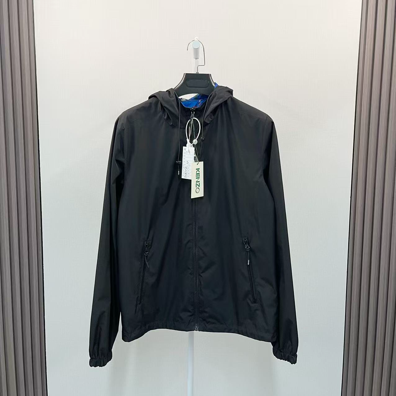 未使用 KENZO/肯佐 /双面穿黑色字母logo夹克外套/尺码S