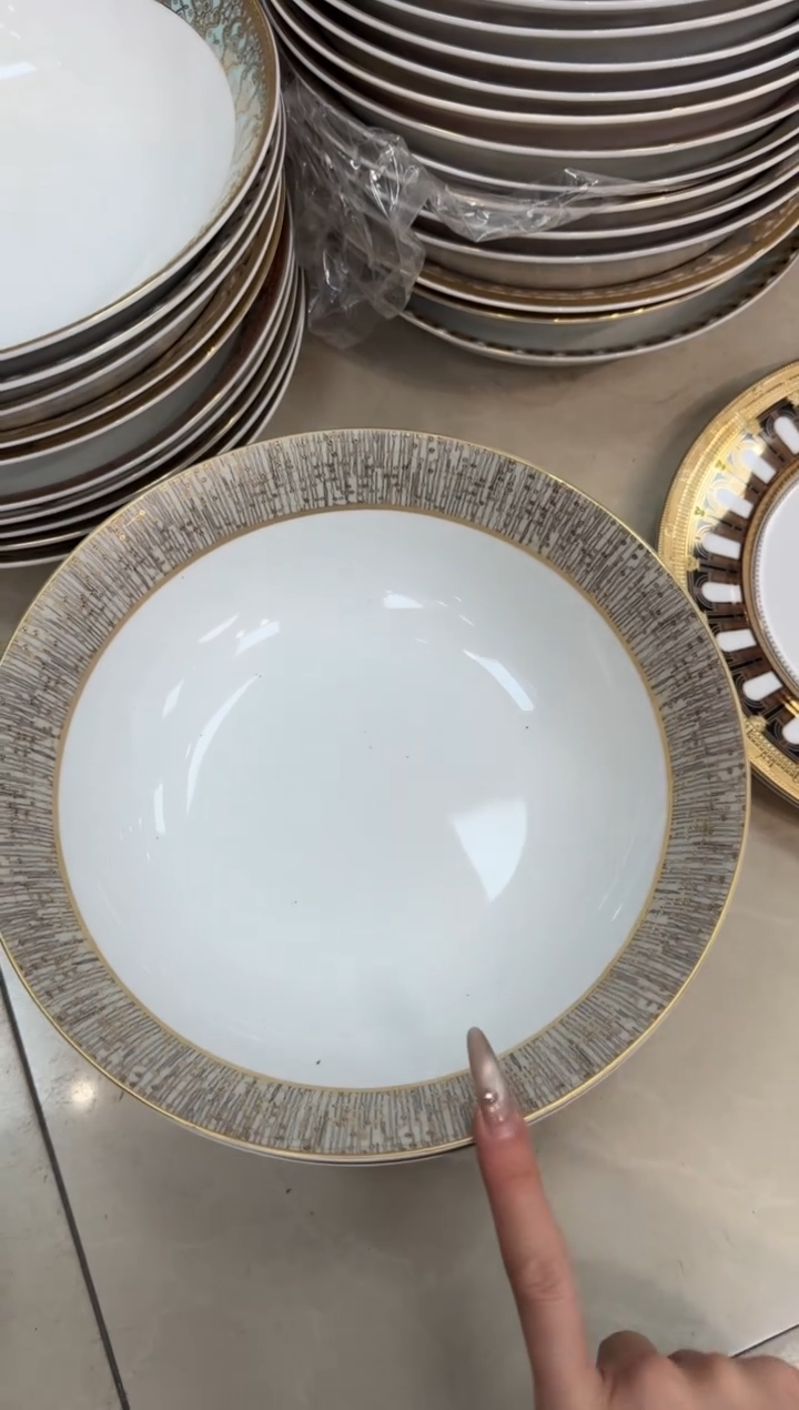 【闪购商品】瓷片9英寸汤碗 高温瓷 微瑕