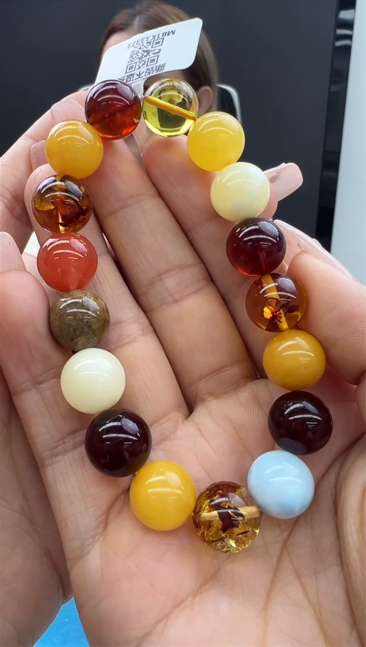 【闪购商品】琥珀手链未镶嵌44秒拍号