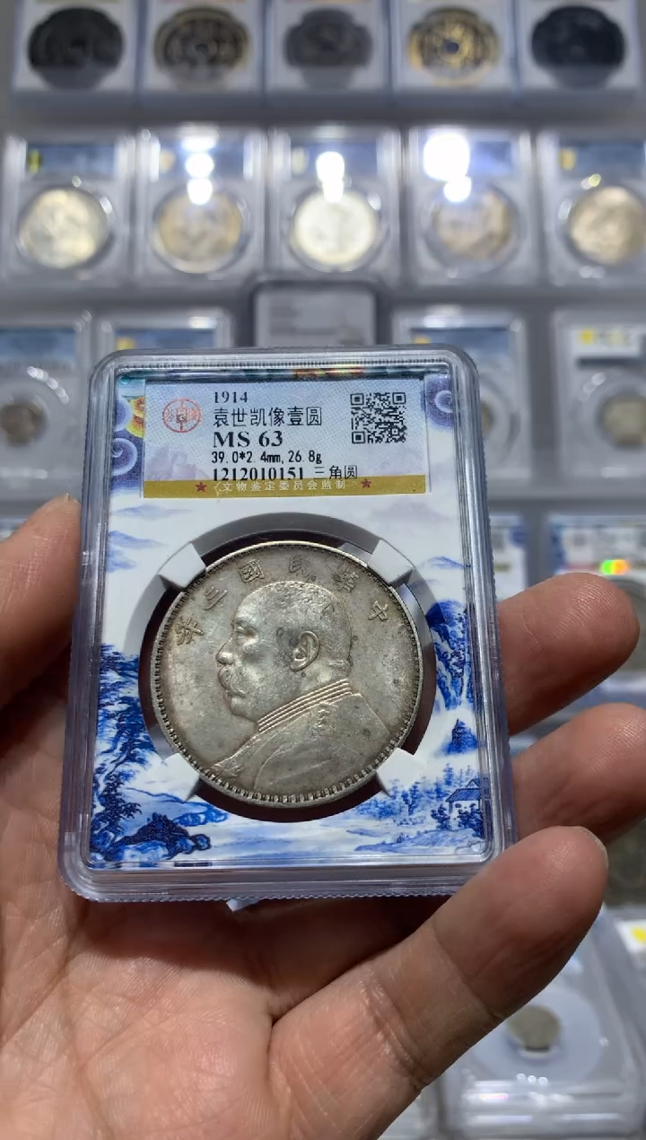 【闪购商品】银民国袁像壹元三角圆  10151