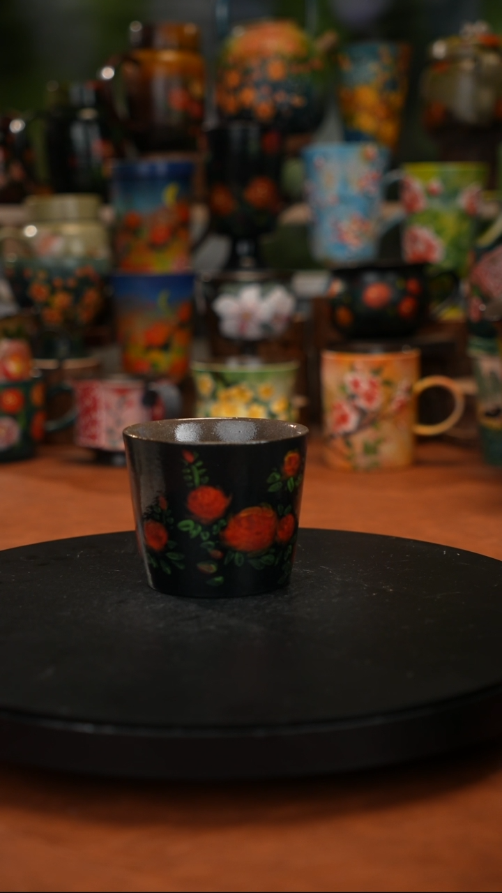 紫砂油画手绘 釉下彩