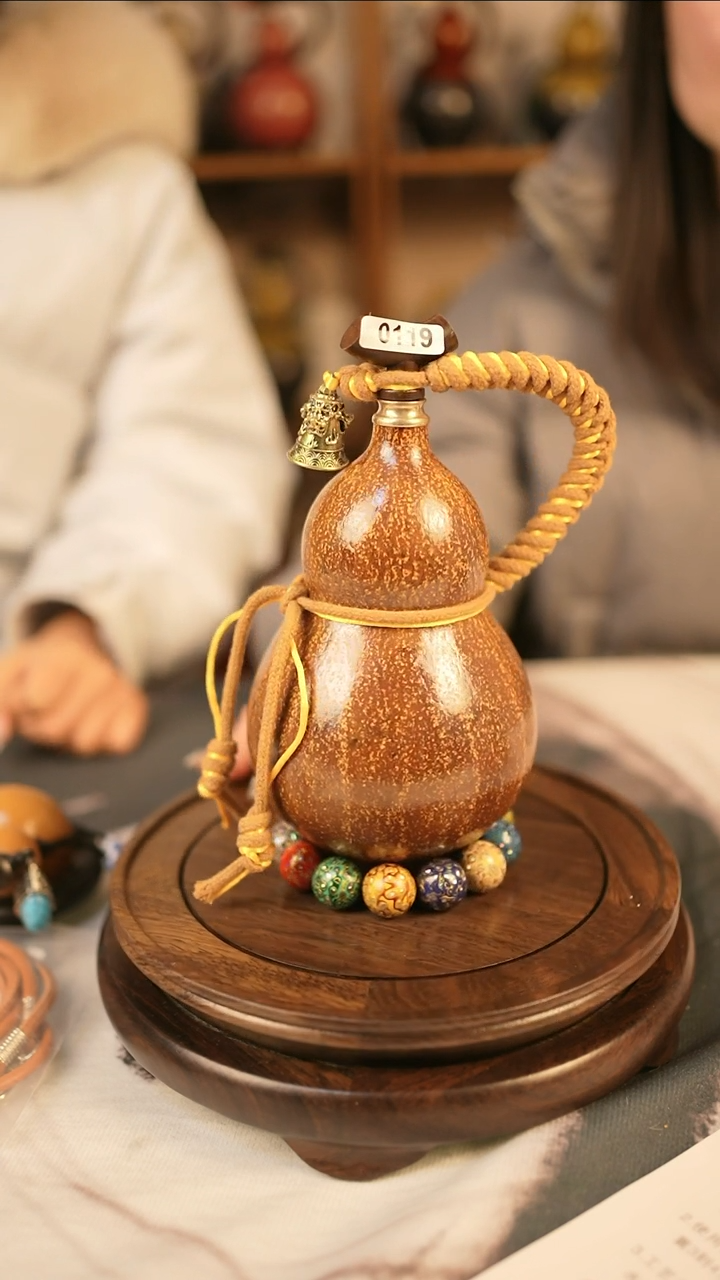 【闪购商品】119精品大漆酒葫芦送漏斗网兜