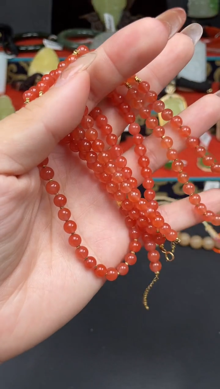 南红玛瑙未镶嵌颈饰项链n026多样性发其一