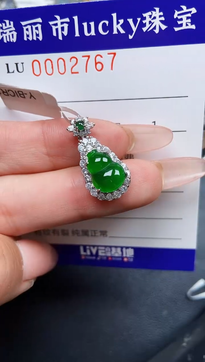 【闪购商品】翡翠颈饰银S925镶嵌2767