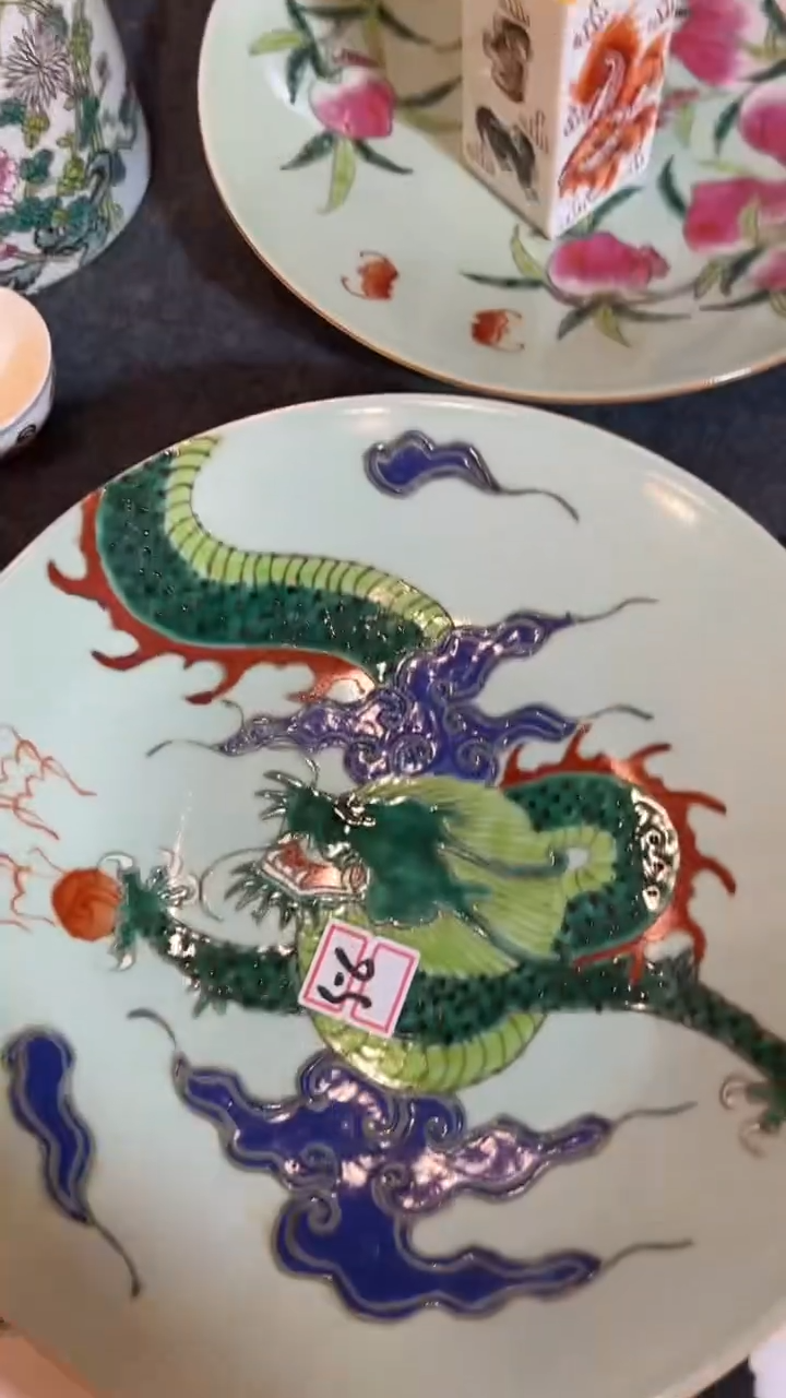 摆件瓷摆件瓷摆件龙盘子