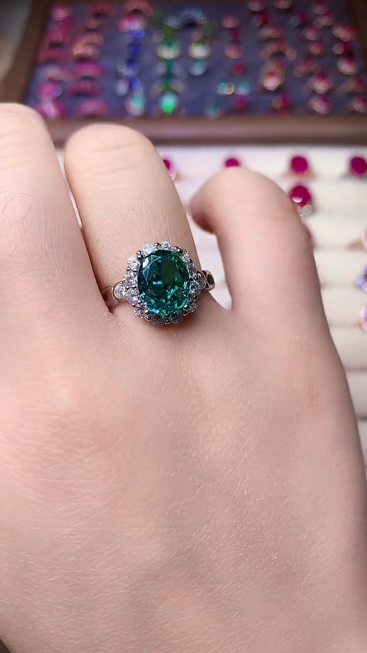 【闪购商品】碧玺戒指银S925镶嵌0000