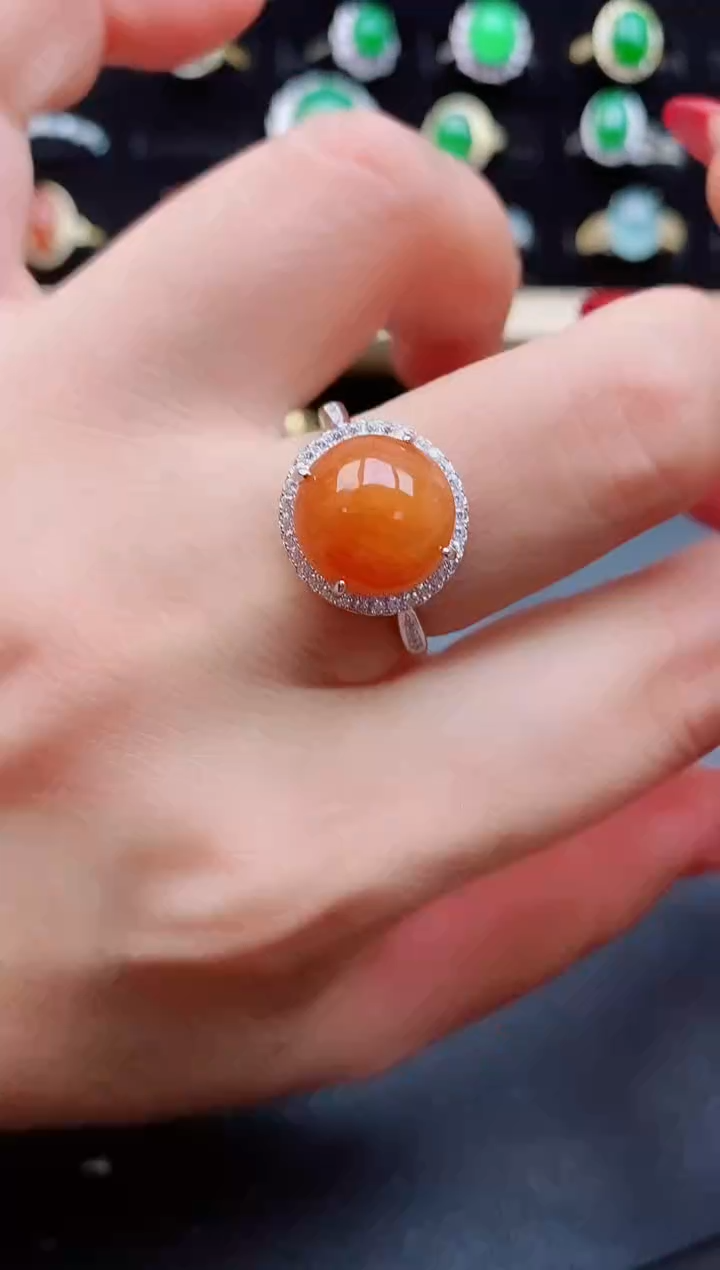 【闪购商品】翡翠戒指银S925镶嵌1211