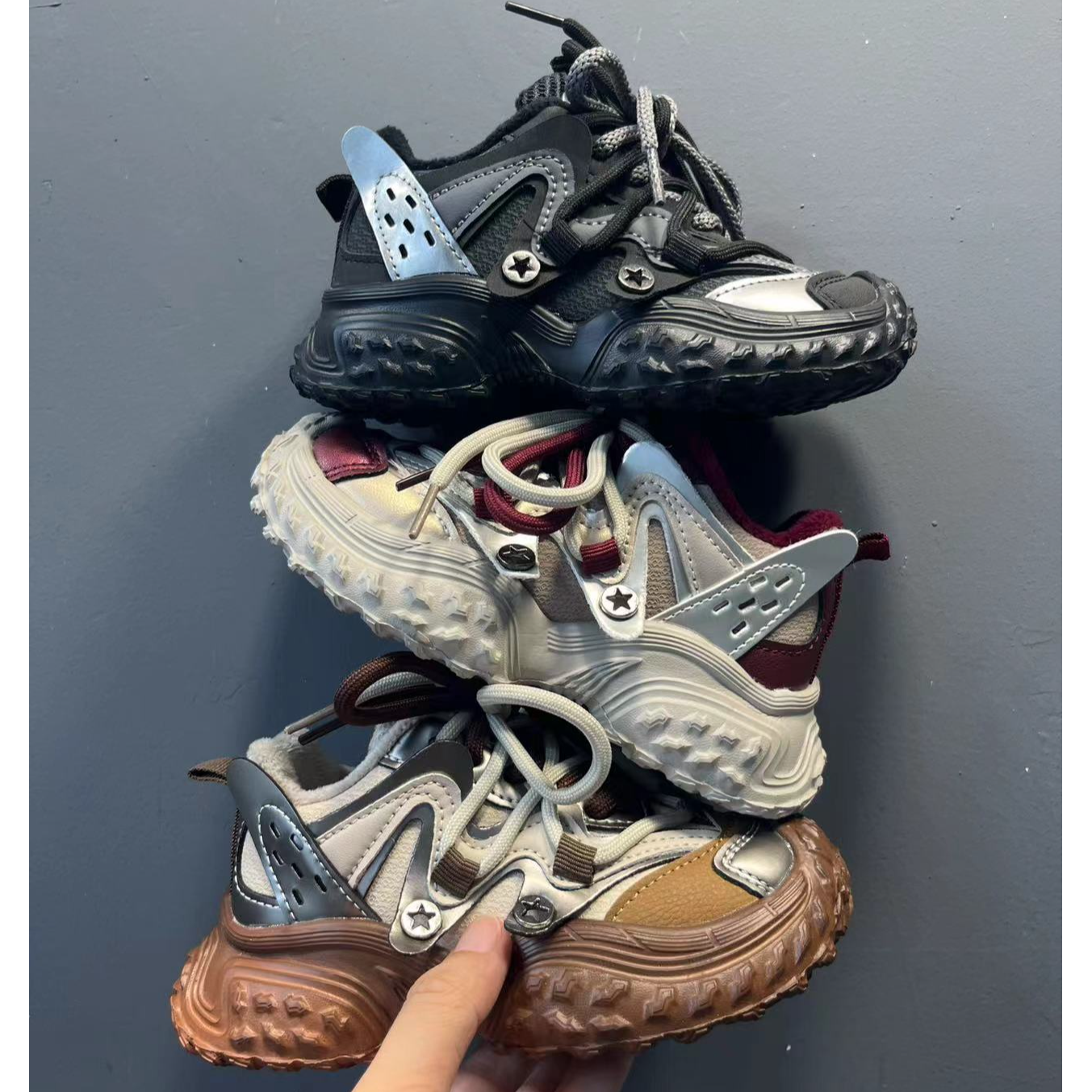 2025儿童秋冬款运动老爹鞋二棉保暖棉鞋魔术贴（追求完美慎拍）