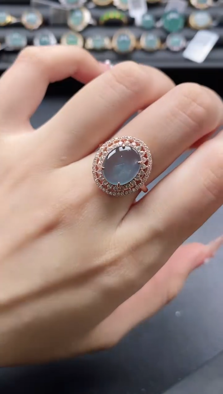 【闪购商品】翡翠戒指银S925镶嵌1111