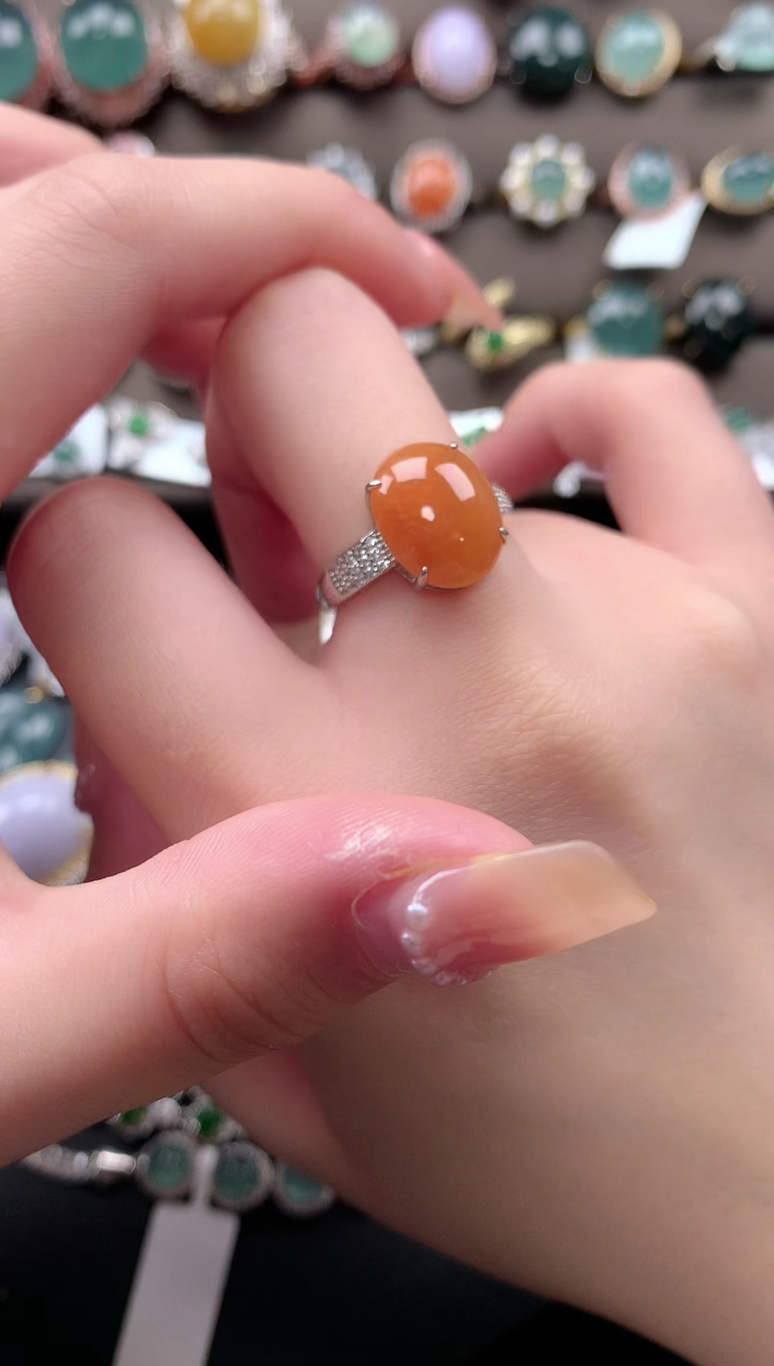 【闪购商品】翡翠戒指银S925镶嵌5214221