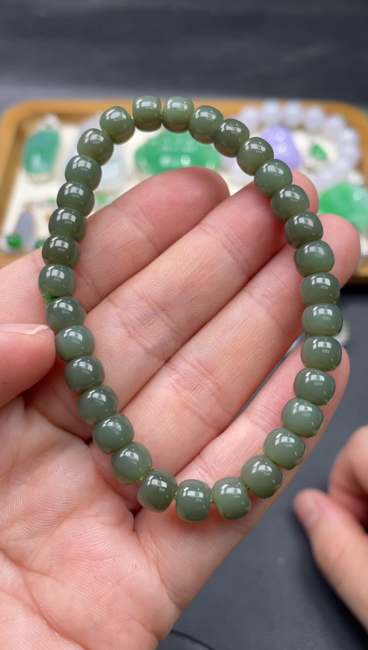 【闪购商品】和田玉珠串未镶嵌73..........