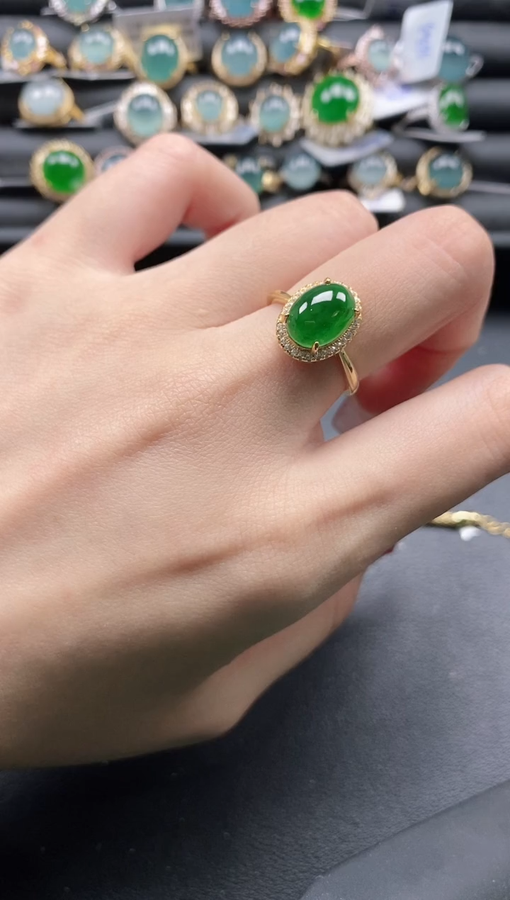【闪购商品】翡翠戒指银S925镶嵌1111