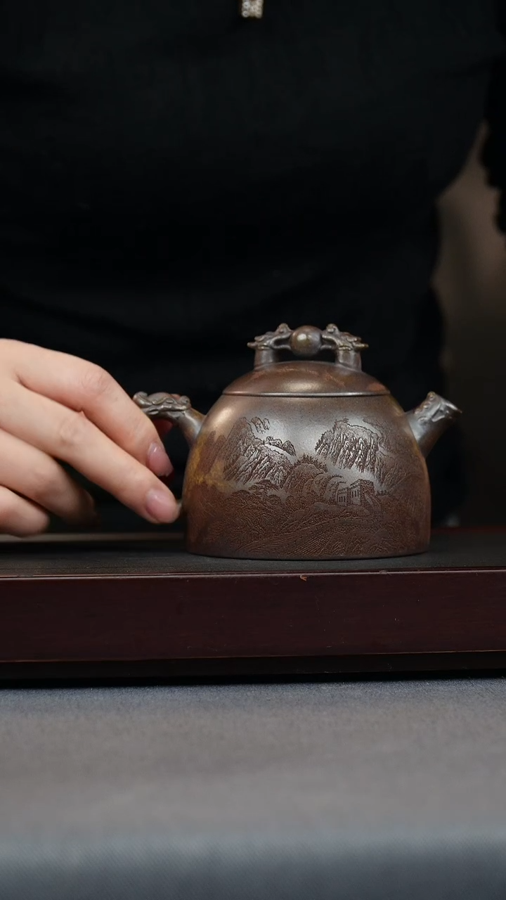 【闪购商品】紫砂茶壶云雾沉香泥 龙韵秦权