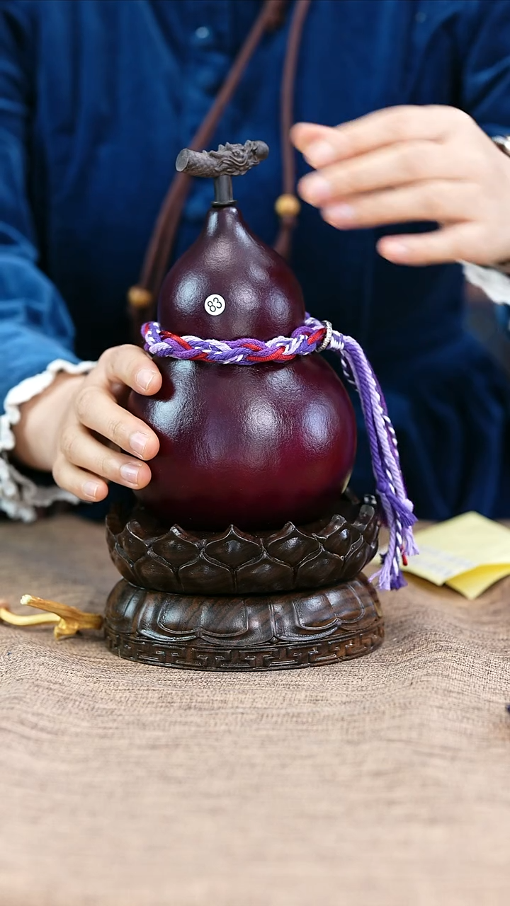 【闪购商品】83—光岳葫天然大漆酒葫芦不含莲花底座