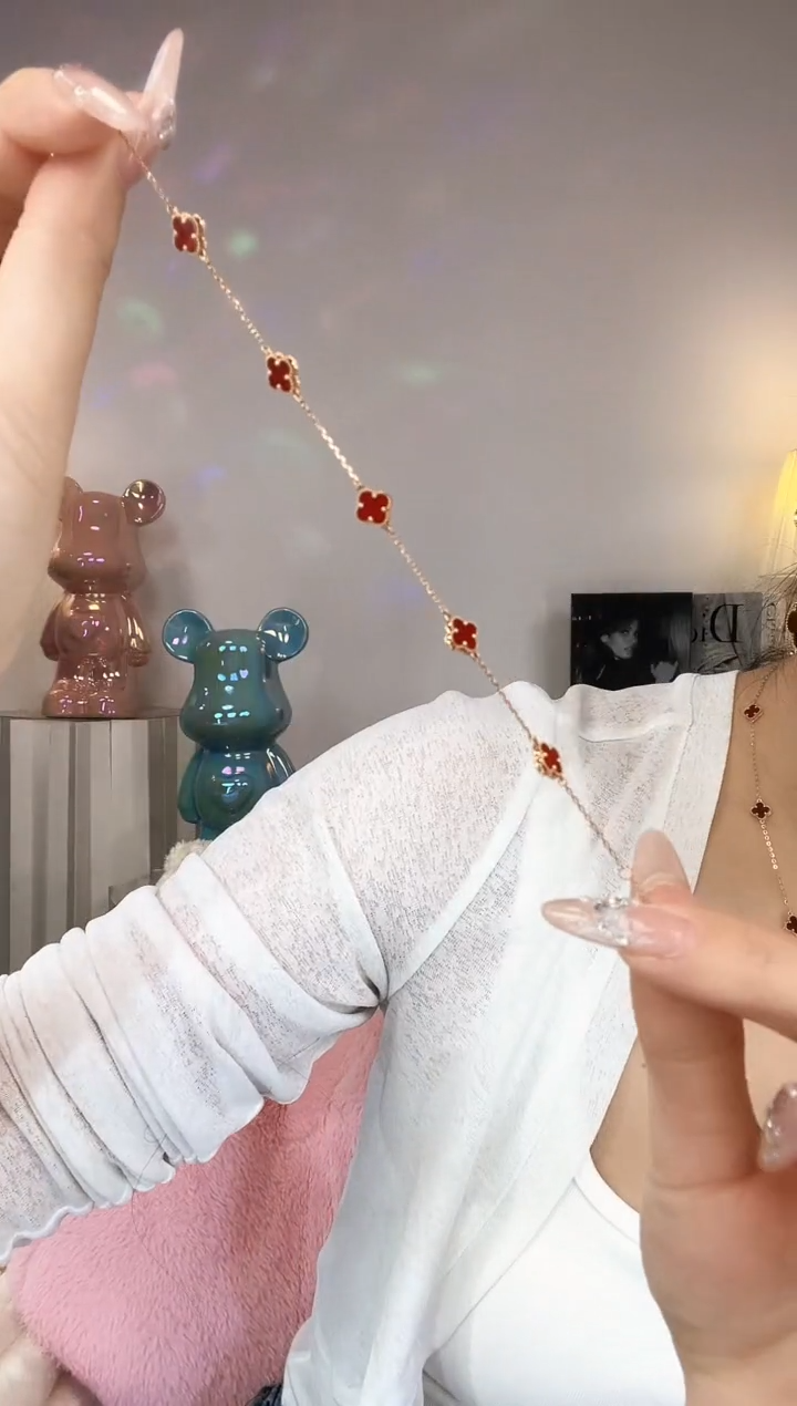 【闪购商品】玛瑙/玉髓手链18K金镶嵌18K红手链